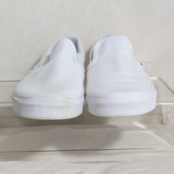 Vans Unisex Classic White Canvas Slip-Ons Casual Resortwear Spring Summer W 8.5 - Picture 4 of 8